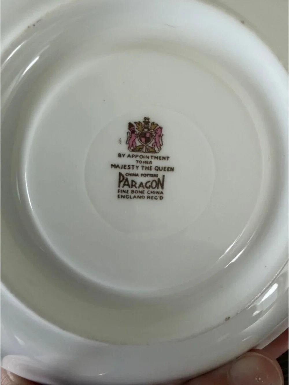 Vintage Paragon China Saucer - Burgundy